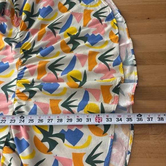 FRESHA Abbott Verano V-Neck 3/4 Puff Sleeve Tiered Mini Dress medium Colorful - Picture 6 of 11